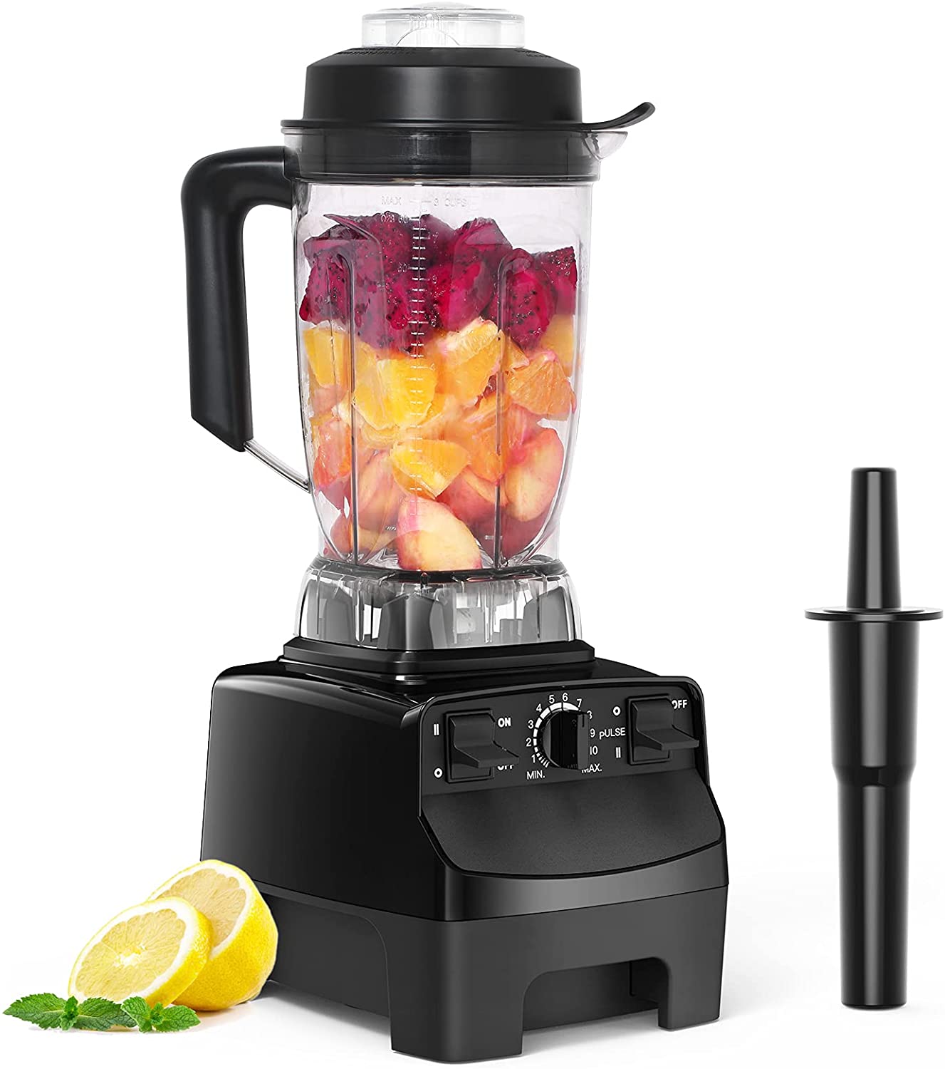 Tomvorks Standmixer, 2000W Mixer Smoothie Maker mit 2L BPA Free Behälter, 10 Geschwindigkeitsreglern, 8 Edelstahlklingen, Professioneller Küchenmaschine und Smoothie Maker