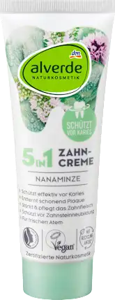 alverde NATURKOSMETIK Toothpaste 5in1 Nana Mint, 75 ml