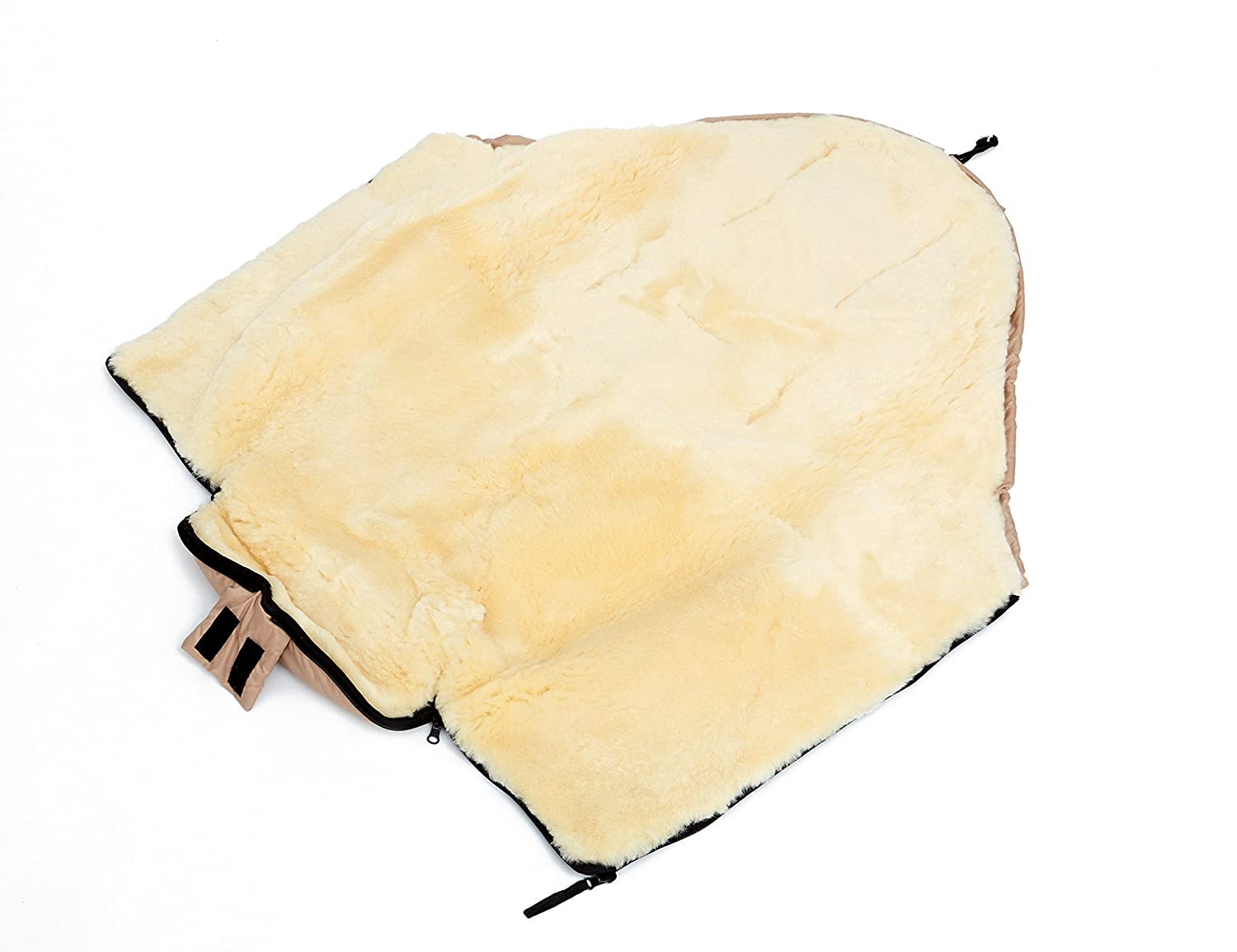 Reissner Lammfelle Sheepskin Footmuff Eskimo with Zip Beige