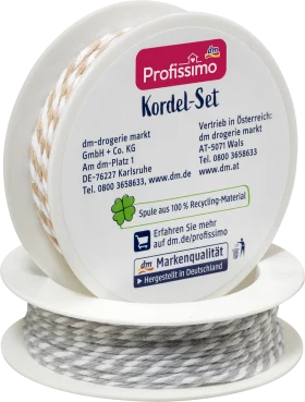Profissimo cord set \"white/natural, white/grey\", 10 m