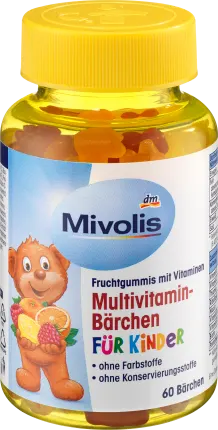 Mivolis Multivitamin bear for children fruit gums, 60 st, 60 st,
