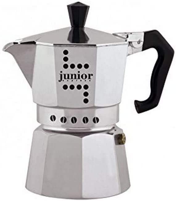 Bialetti Junior Coffee Maker, Aluminum, Silver Colour, 2 Cups