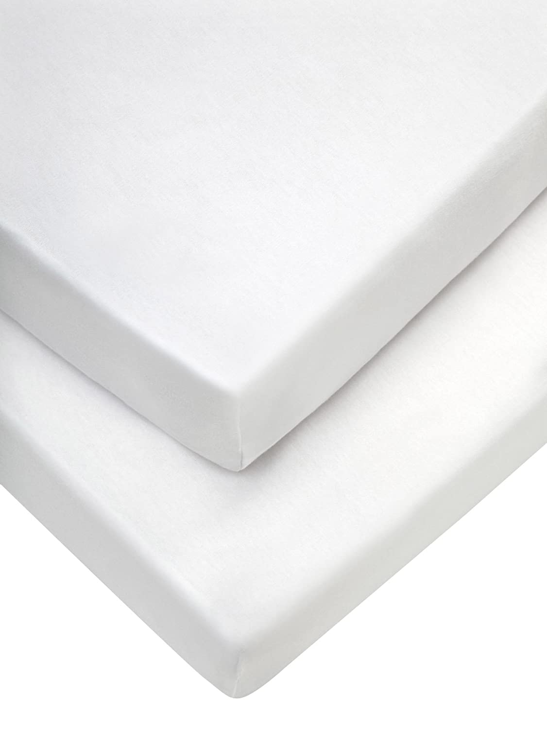 Mamas & Papas – Pram Fitted Sheet (White, 35 X 78 Cm Pack Of 2)