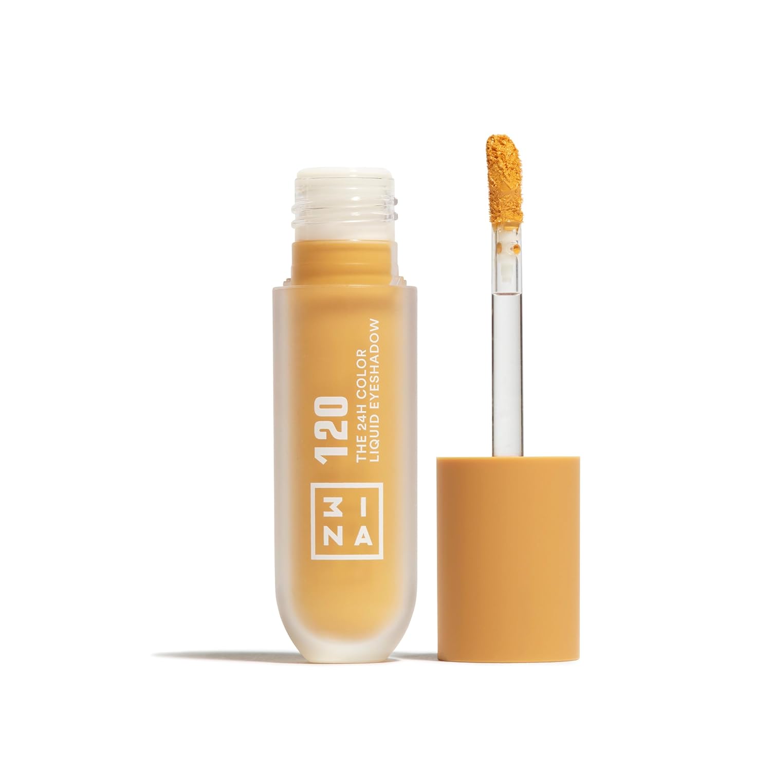 3INA MAKEUP - The 24H Color Liquid Eyeshadow 120 - Pumpkin Yellow Liquid Eyeshadow - 24H Long Lasting - Waterproof Formula - Light and Creamy Texture - Vegan - Cruelty Free