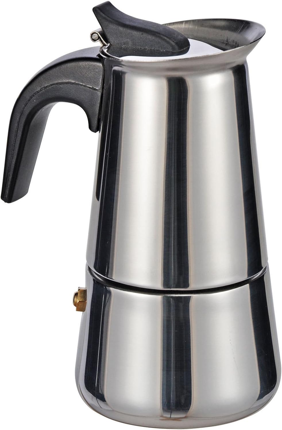 Haushalt International Budget International Stainless Steel Espresso Maker for 2 Cups Espresso with Plastic Handle 14072