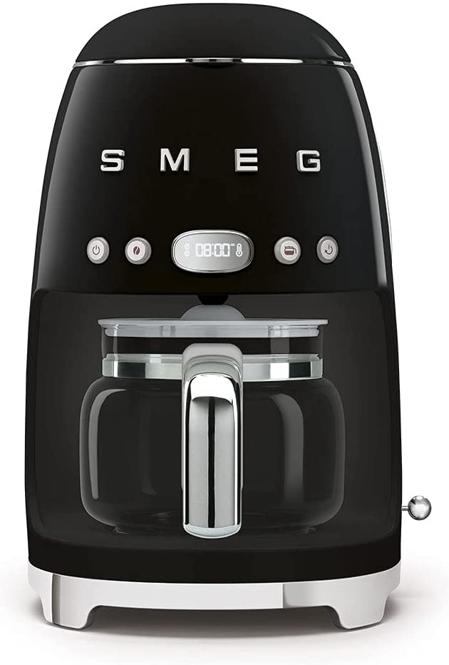 Smeg DCF02BLEU DCF02RDEU/PGAU/WHAU/CRAU/PBAU/SSAU Filter Coffee Machine, 18/8 Stainless Steel, Silver