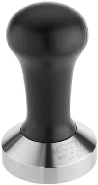 Motta tamper made of stainless steel with black wooden handle, 53 mm / plane