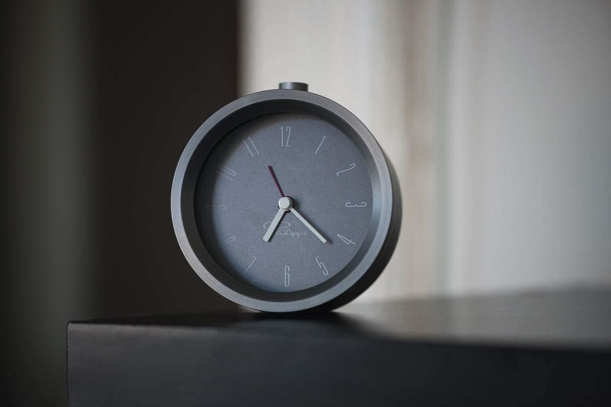 Philippi Tempus V183015 A1 Alarm Clock Diameter 9.4 Cm Matte