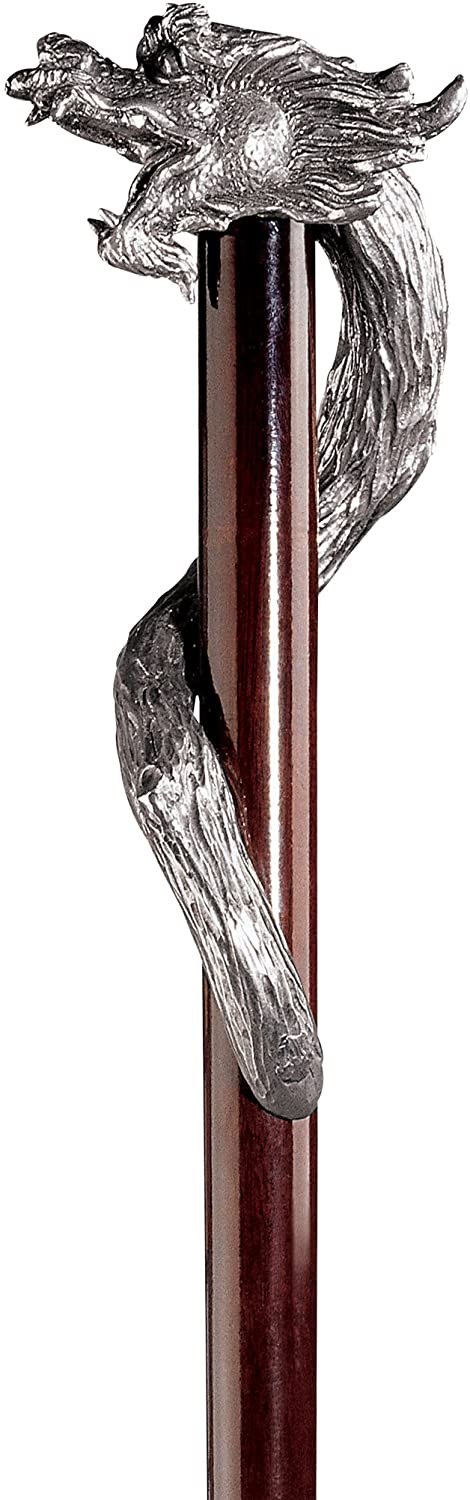 Design Toscano Pa1099 Staff Of St. George Pewter Walking Stick