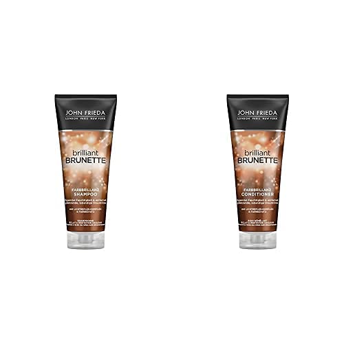 John Frieda Brilliant Brunette Complete Set for Brown Hair - Shampoo and Conditioner - Colour Brilliance - With Light Reflex Complex and Colour Protection Set: 500 ml