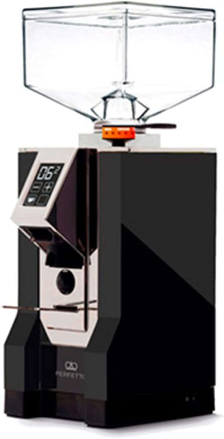 Eureka Mignon Perfetto Coffee Grinder Black Chrome 16Cr, Electric Espresso Grinder With Disc Grinder, Espresso Mill with Continuous Grinding Adjust, Touch Display Programmable