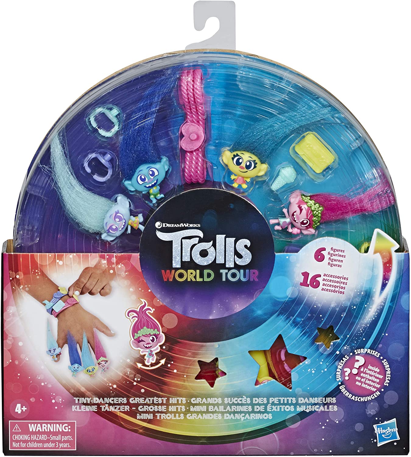Hasbro Trolls Dreamworks Trolls Tiny Dancers Greatest Hits 6 Collectible Characters Neckl