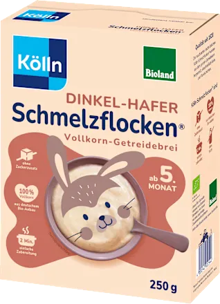 Kölln Spelt and oat cereal porridge, instant flakes, from 5 months, 250 g