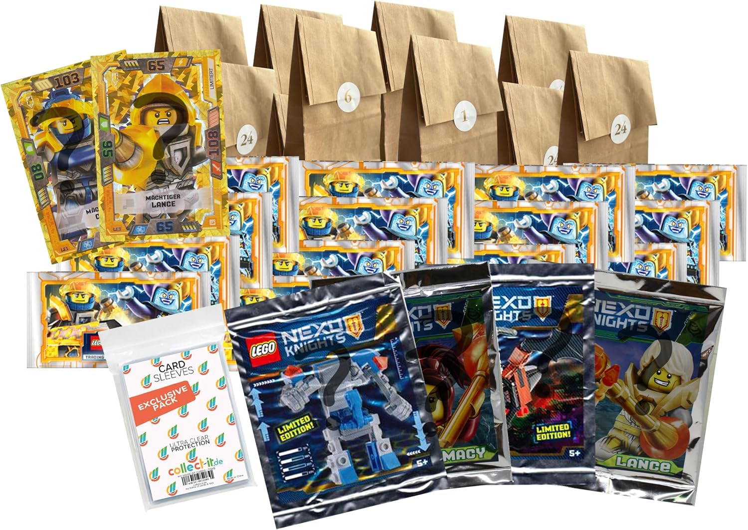 collect-it.de MY HOME OF CARDS + TOYS Bundle with LEGO Nexo Knights - 24 Surprises - Advent Calendar 2018 + Exclusive Collect-it Cases