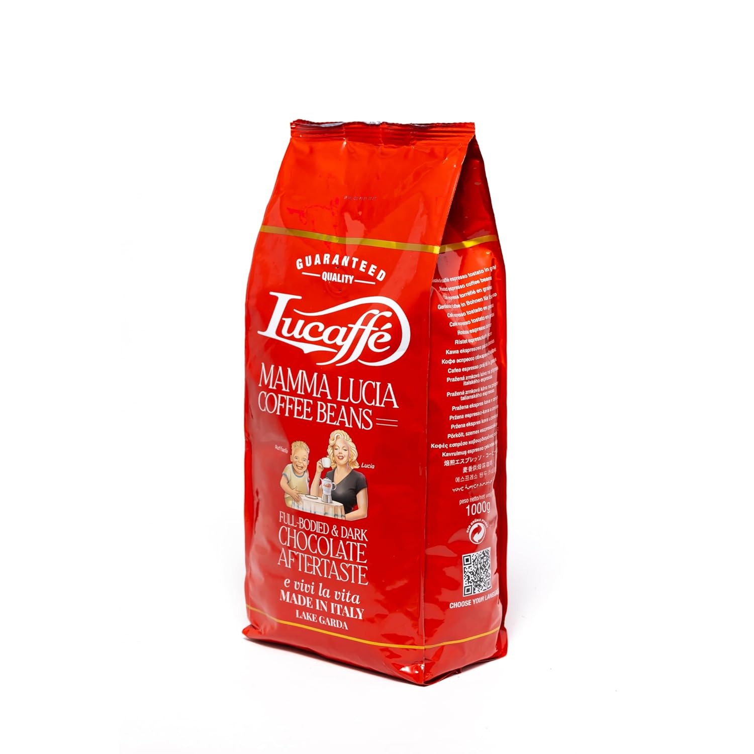 Lucaffé - Mamma Lucia Coffee Beans, 1 kg, Whole Bean Coffee for Creamy Espresso, Light Roasting, Intense and Creamy Taste