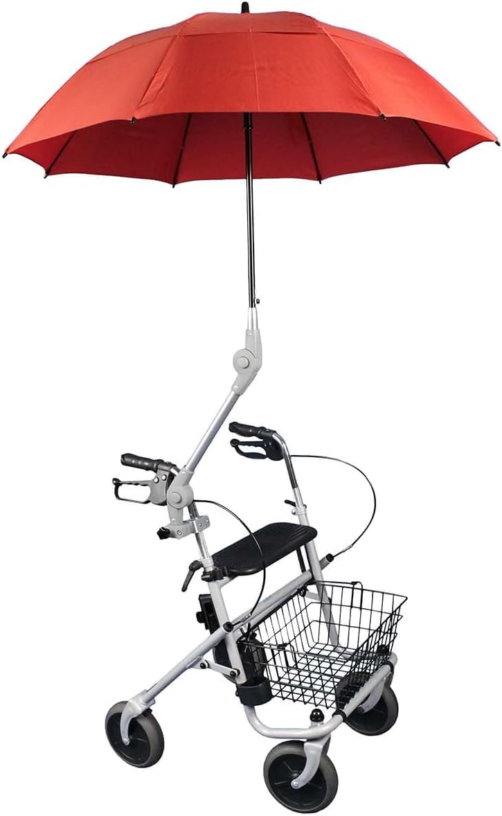 Rolko Kohlgrüber GmbH Protector Roller Umbrella with Holder, Red-Brown (Rolko), Accessories for Rollators