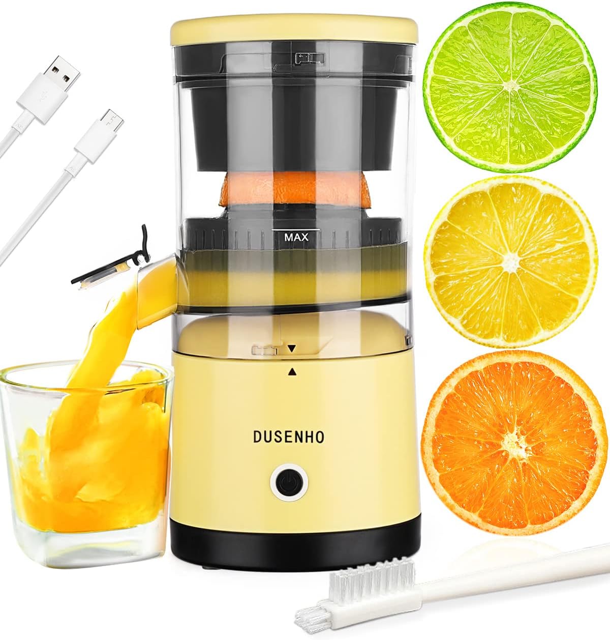 Lemon Squeezer Electric Juicer Electric Orange Juicer Citrus Juicer Portable USB Charging Juicer Juicer for Orange, Lemon, Citrus Fruits