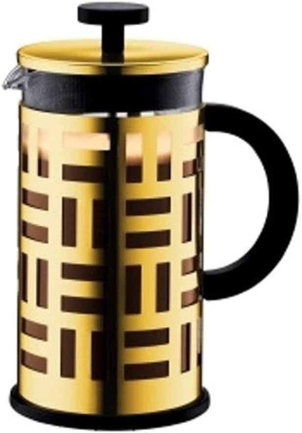 Bodum EILEEN Coffee Maker (French Press System, Permanent Filter Made of Stainless Steel, 1.0 Liters), Gold, 10.6 x 15.5 x 19.5 cm