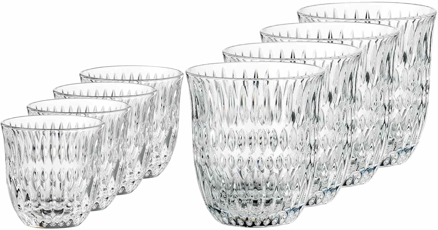 Spiegelau & Nachtmann, Barista 105601 Set of 8 Coffee Glasses, Cappuccino Glasses (234 ml) and Espresso Glasses (90 ml), Crystal Glass, Ethnic Barista