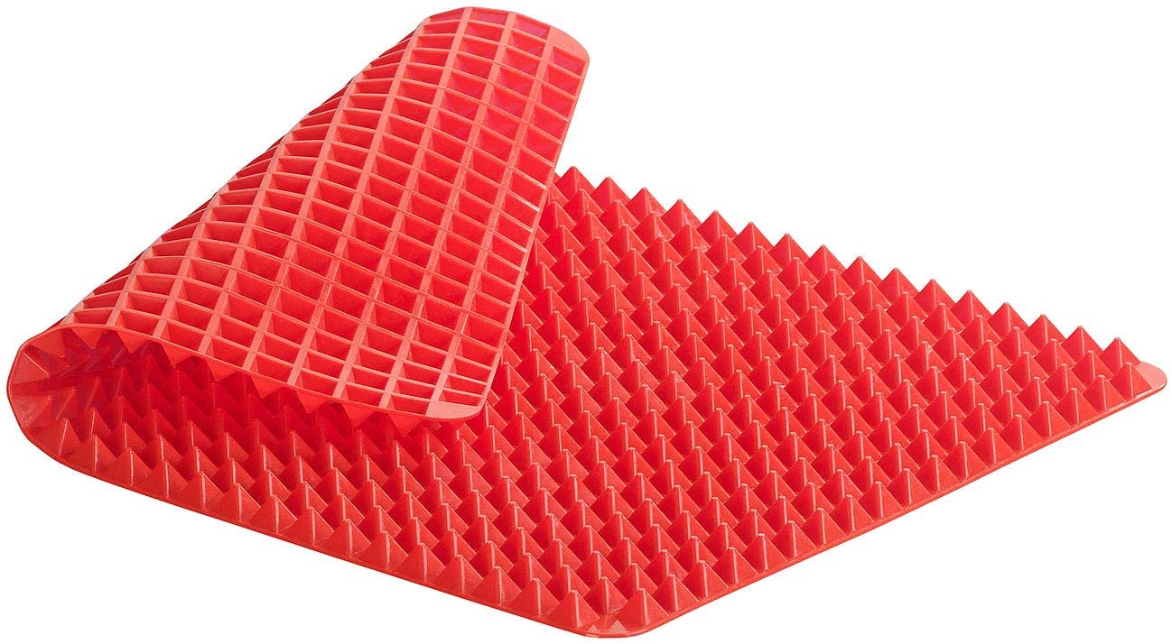 Rosenstein & Söhne Oven mat: non-stick silicone baking mat, pyramid nubs, up to 180 °C (fat-reducing baking mat)