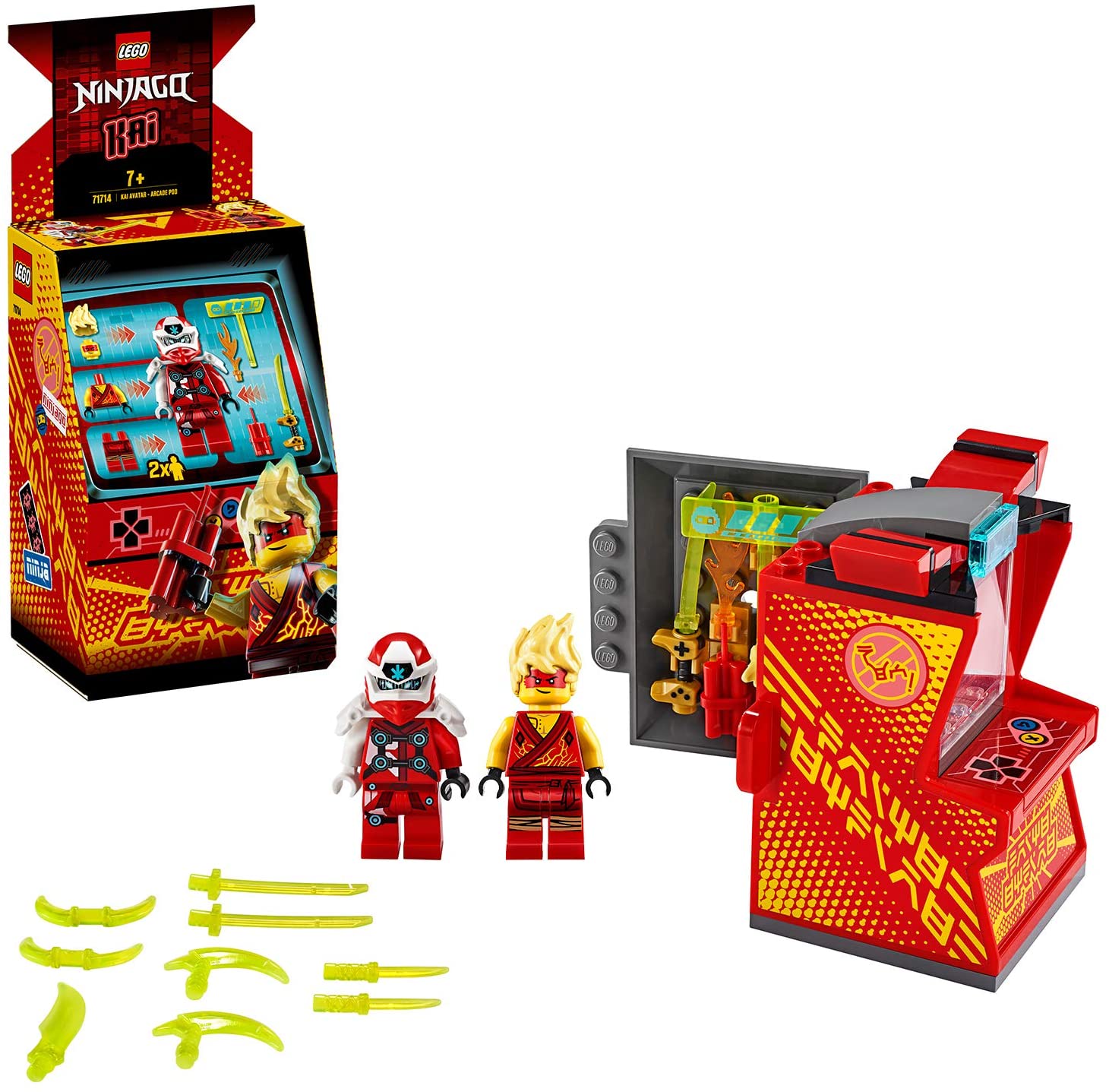Lego Ninjago LEGO 71714 NINJAGO Avatar Kai-Portable Arcade Capsule, Ninja Toy for Kids