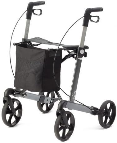 RUSSKA Vital Classic Rollator - Grey, 62 cm, Aluminium, Adult, Classic