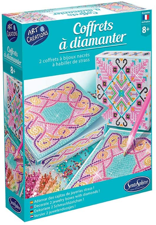 Sentosphere 03250 Rhinestone Box Craft Creative Kit Diy Colourful Patterns,