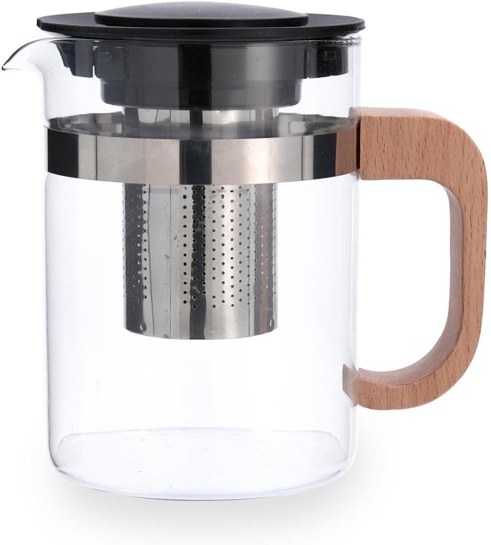 Quid Tubin Glass Teapot Filter Stainless Steel 0.8 Litre