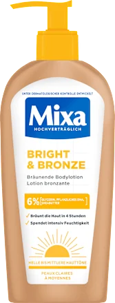 Mixa Body lotion, tanning Bright & Bronze, 250 ml