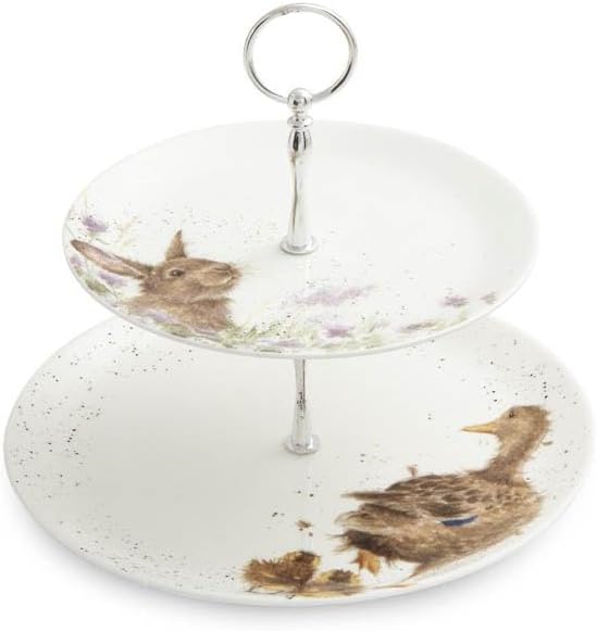 Portmeirion Home & Gifts Wrendale 2 Tier Cake Stand