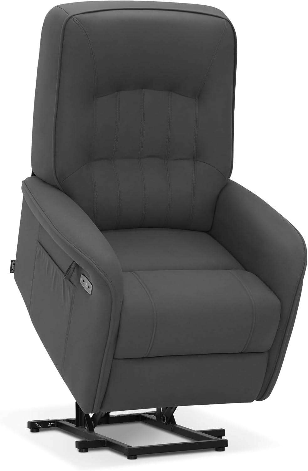 MCombo Store M MCombo 7584 TV Chair with Standing Aid, Electric, 2 Motors, with Massage & Heating, Recliner Chair with Reclining Function up to 160°, 35D Full Foam Seat Cushion (Microfibre, Grey)