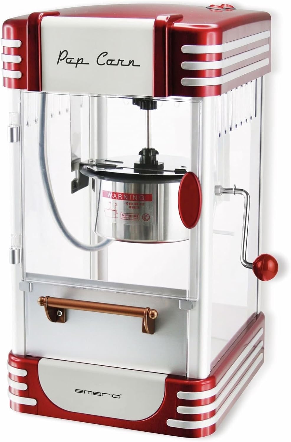 Emerio Popcorn Maker POM-120650 Non-Stick Container Also Suitable for Sweet or Salty Popcorn, 360 Watt, Large