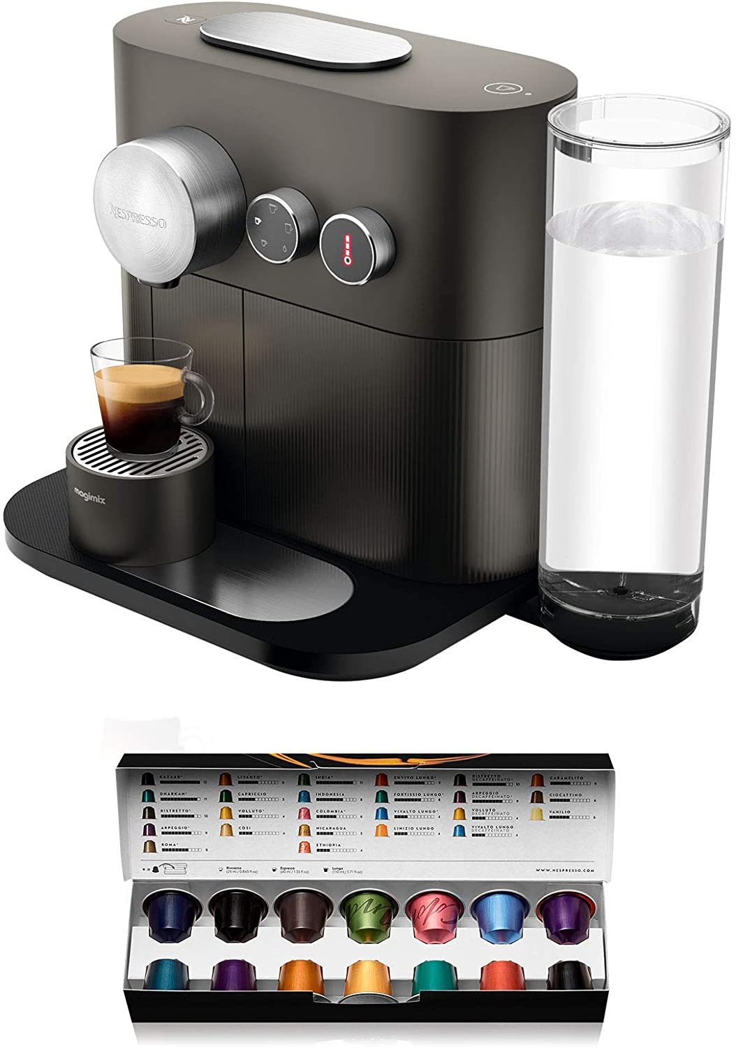 DeLonghi De\'Longhi Nespresso EN 350.G coffee capsule machine (1.1 L, 1600 W, Bluetooth) anthracite gray