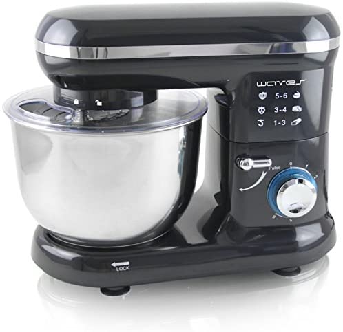 Emerio Food Processor 600 W Stainless Steel Mixing Bowl, Dough Machine KM 109043.2 with Whisk & Dough Hook