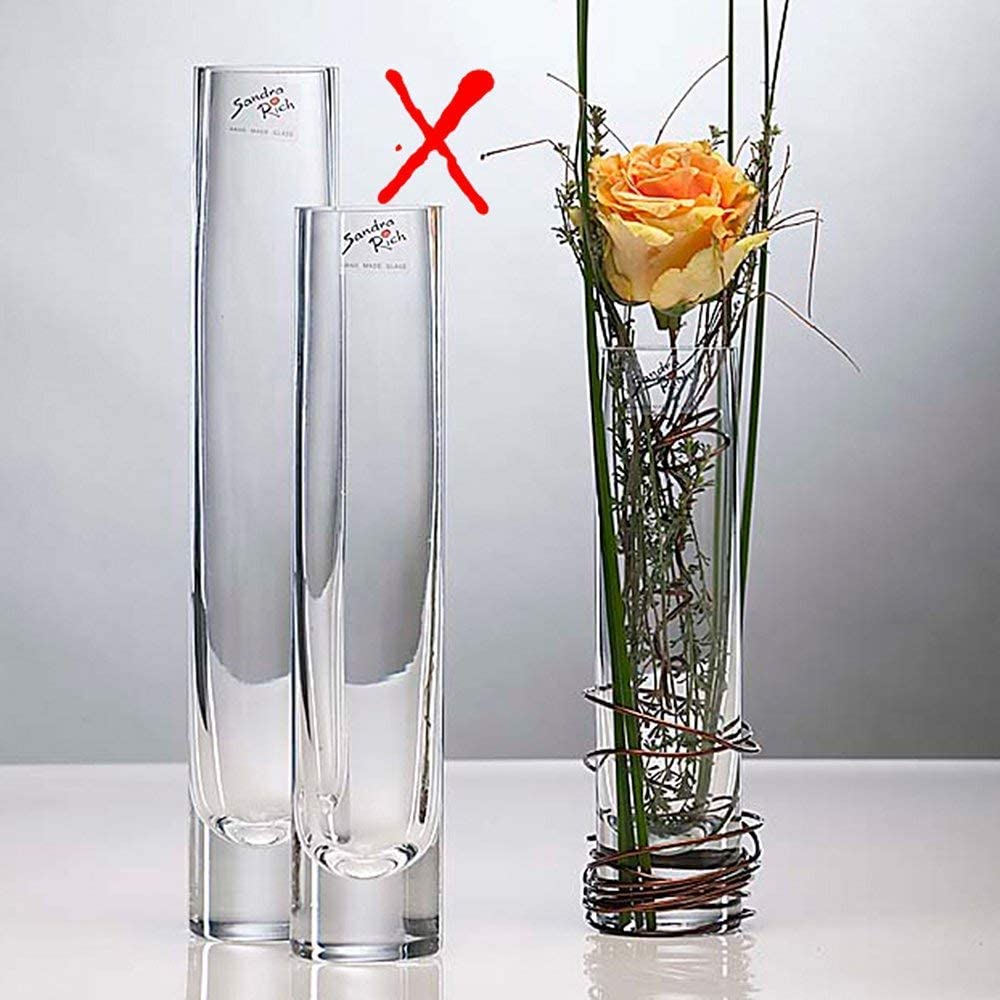 Sandra Rich Solifleur Glass Vase Diameter 5 cm Height 20 cm