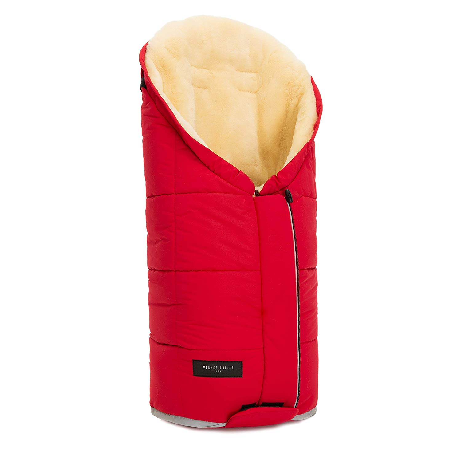 Werner Christ Baby Tulavaro Lambskin Footmuff - Buggy Footmuff Made from Medical-Grade Fur - Can Be Used as Crawling Mat, Play Blanket - Beige, Grey, Blue, Black, Red, Brown
