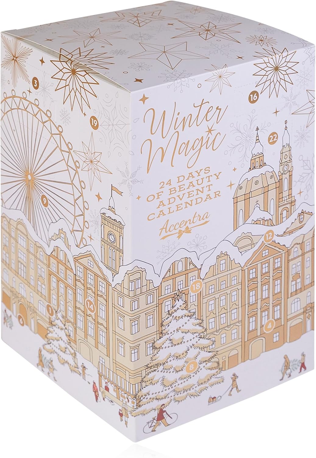 Accentra Beauty 2024 Advent Calendar with 24 Wellness & Body Care Products - Care Advent Calendar Women with Body Lotion, Bath Salt, Soap, Shower Bomb Scented Candle and Much More - Christmas Calendar