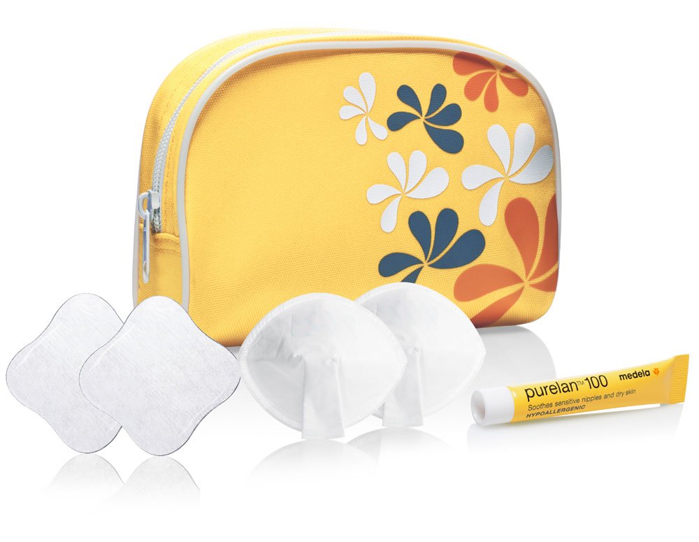Medela Breast Care Set, Breastfeeding, Breast Pump & Nursing Care Including Bag, Disposable Bra Inserts, PureLan 7g & Hydrogel Pads