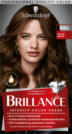 Schwarzkopf Brillance Hair color Cocoa brown 884, 1 pc