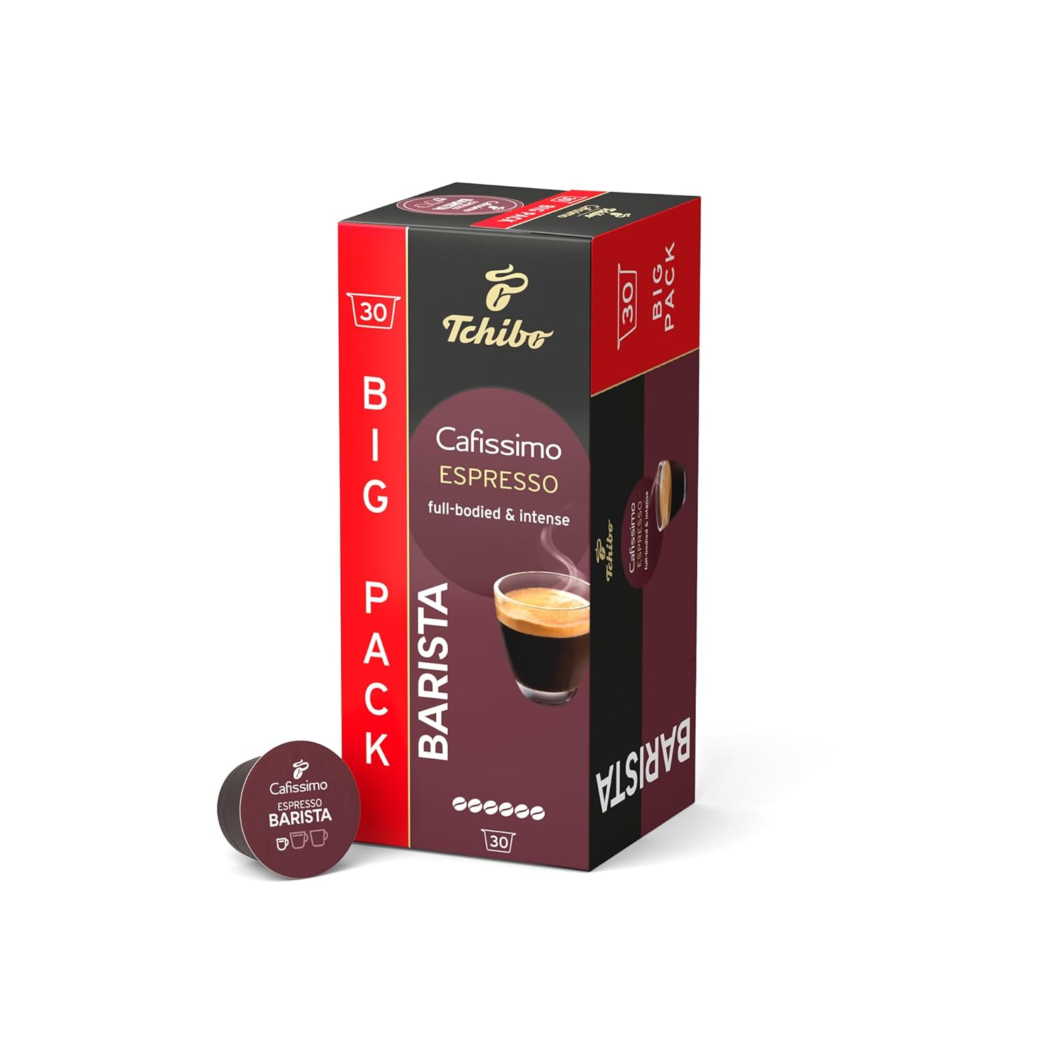 Tchibo Store Tchibo Cafissimo Barista Espresso Coffee Capsules, Pack of 30 (Espresso, Character and Intense)