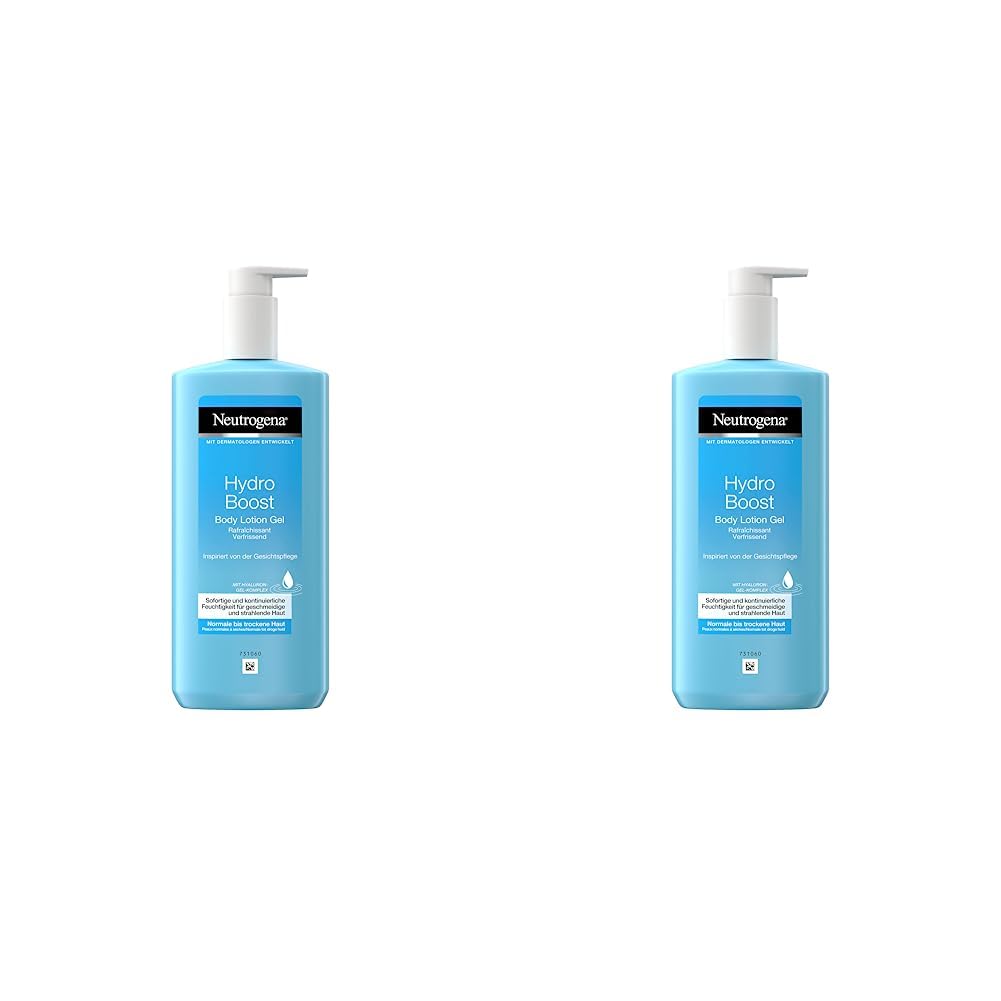 Neutrogena Hydro Boost Body Lotion Gel, Ultralight Moisturising Cream with Hyaluron, for Normal to Dry Skin, 400 ml (Pack of 2)