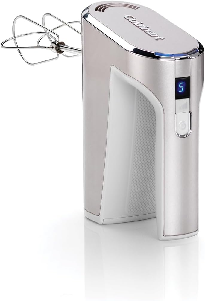 Cuisinart Cordless Power Hand Blender | Cake Mixer for Baking | Stainless Steel Beater, 5 Speeds | Rechargeable | 20 Minutes Continuous Operation | Dishwasher Safe | Electric hand mixer