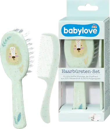 Green lion brush set, 2 pieces, 1 pc.