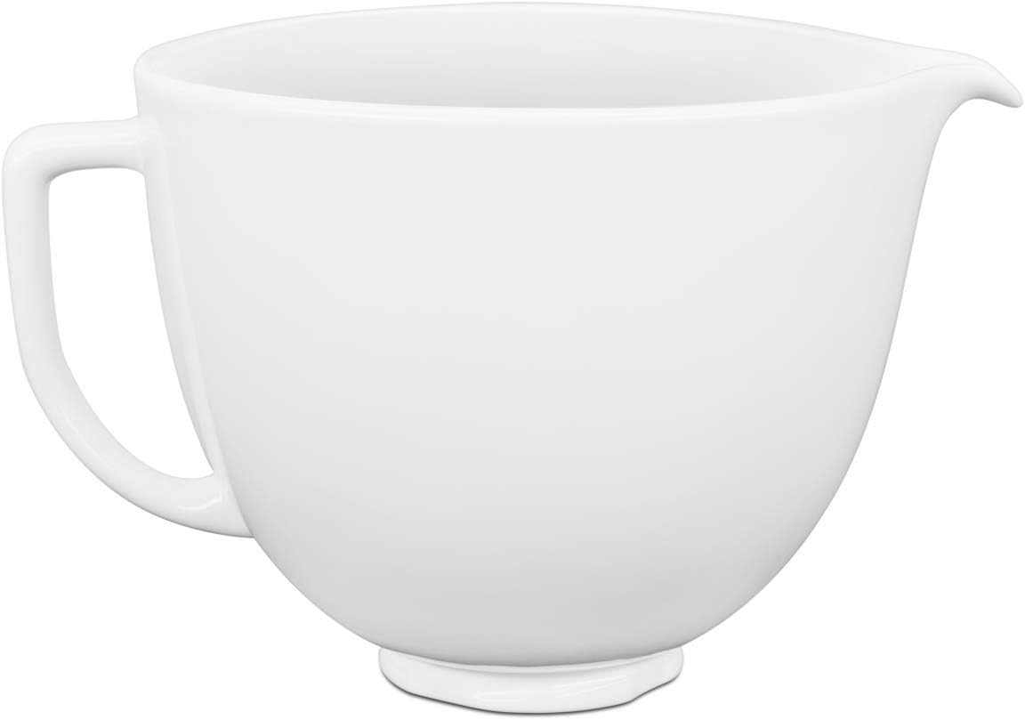 KitchenAid 5KSM2CB5LW Ceramic Bowl White Chocolate for 4.3 L and 4.8 L Stand Mixer Ceramic Bowl White Chocolate, Ceramic