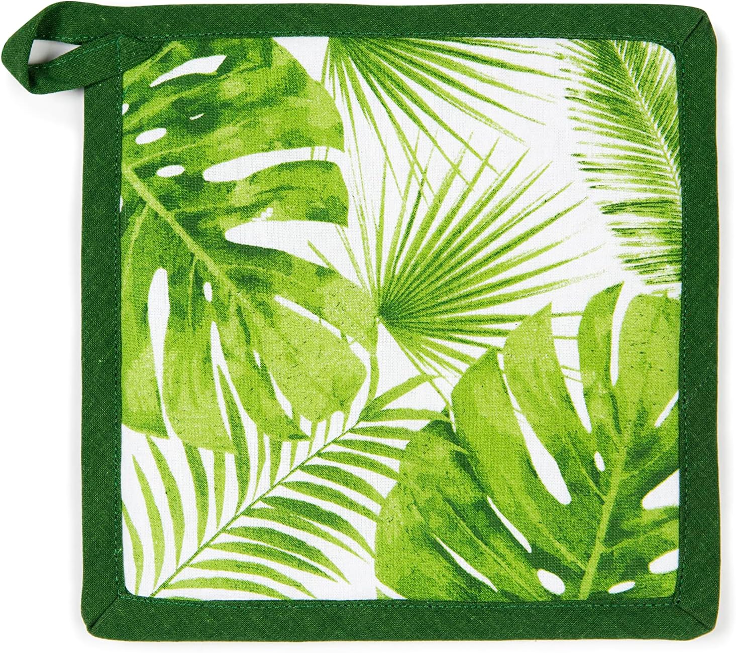 Excelsa Foliage Pot Holder, 20 x 20 cm, Lining 100% Cotton, Polyester Filling