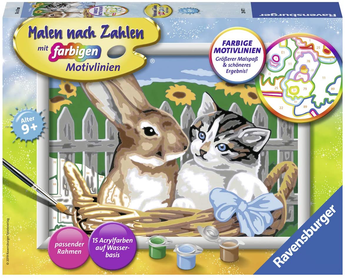 Ravensburger Paint By Numbers 28465 Dolphin, Cute Friends, -