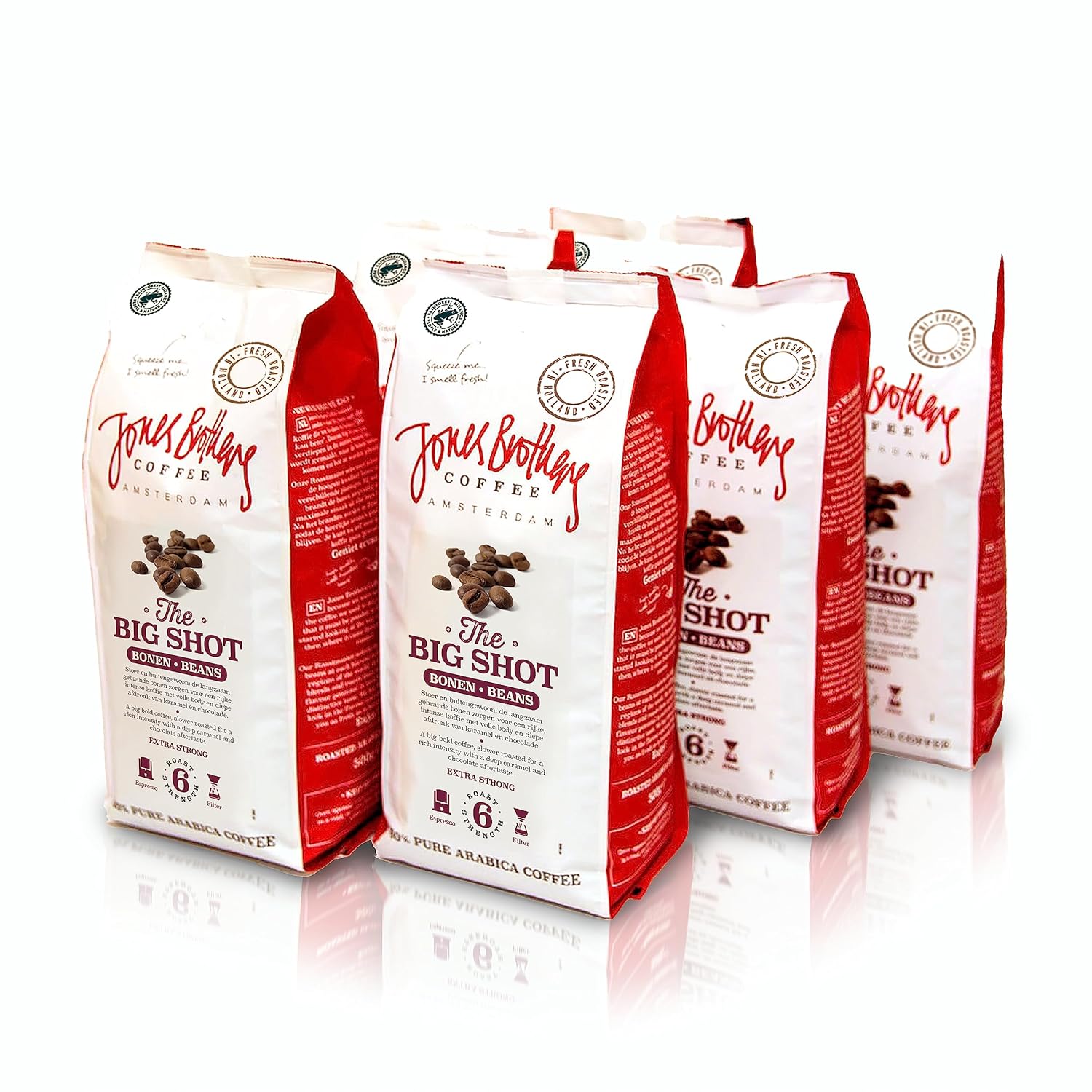 Jones Brothers Coffee Beans The Big Shot (Extra Strong) 6 x 500g