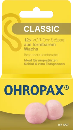 Ohropax ear plugs Classic, 12 pcs