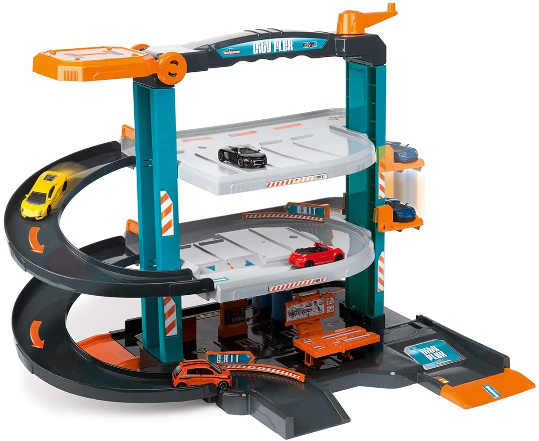 Majorette Majo Garage City Flex + 5 Veh Miniature Set 7/212058391 Multi-Col
