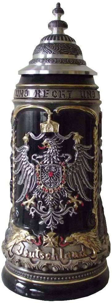 Zaller & Born German Beer Stein cities 1 liter tankard, beer mug ZO 1424/6969